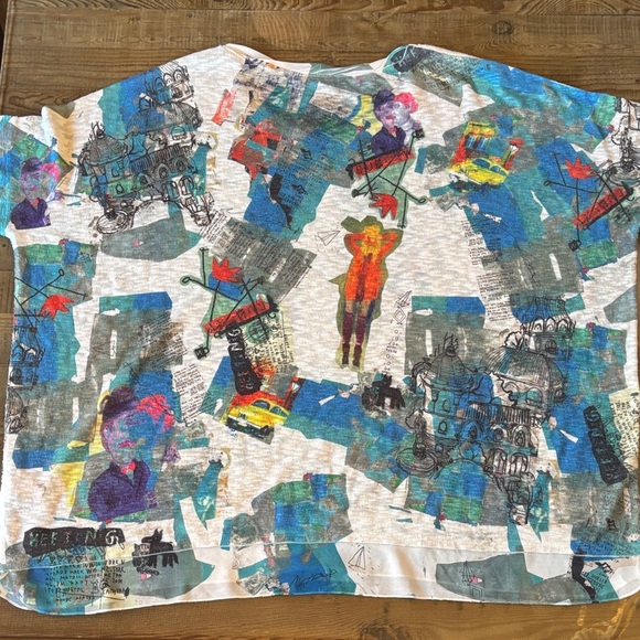 Inoah Colorful Artsy Women's Blouse - Picture 15 of 15